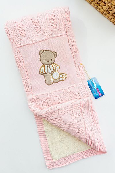 Babymod Teddy Bear Figured Knitwear Baby Blanket
