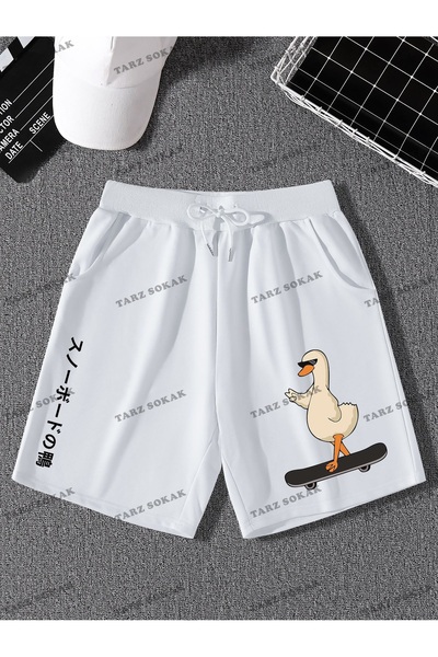 Kalic Studio Pantaloni scurti de vară retro Harajuka Anime Bermude - Unisex Y...