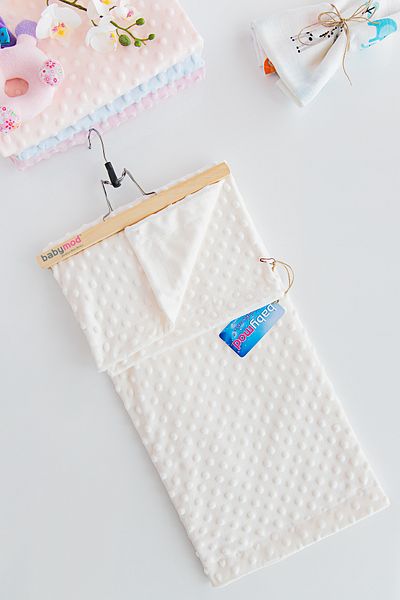 Babymod Chickpea Patterned Baby Blanket Beige-80 X 100