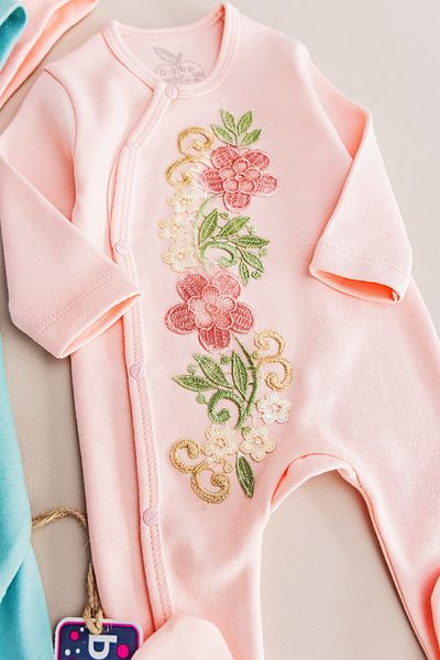 Babymod Baby Girl Jumpsuit Laced Double Long Sleeve Jumpsuit Set