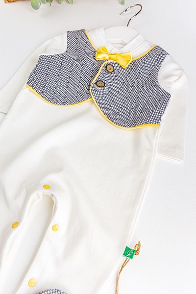 Babymod Baby Boy Jumpsuit with Vest and Bow Tie