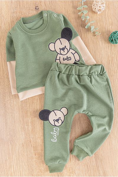 Babymod 2-Piece Baby Boy Set with Teddy Bear Figure