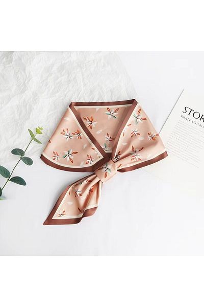 ElevaGlam REd Floral PattErnEd TiE Scarf