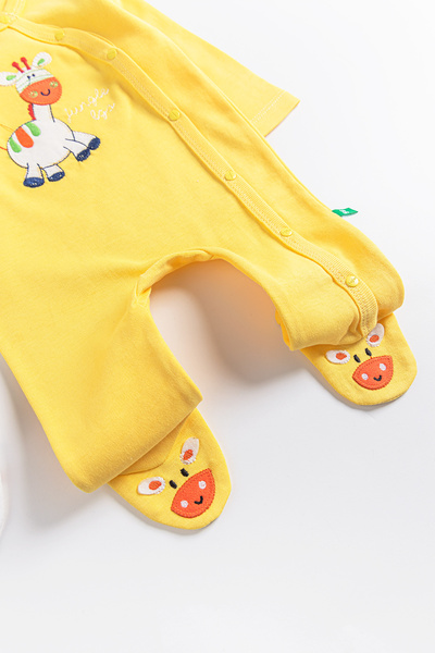 Babymod Zürafa Figürlü Uzun Kollu Ikili Bebek Tulum