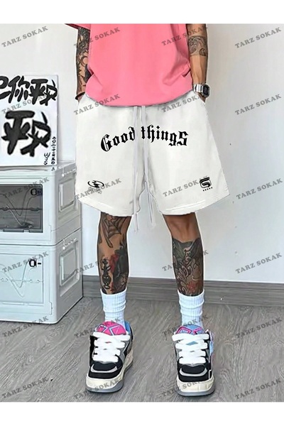 Kalic Studio Pantaloni scurti de vară retro Harajuka Anime Bermude - Unisex Y...