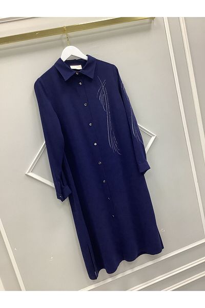 YELDA Crystal Fabric Long Tunic