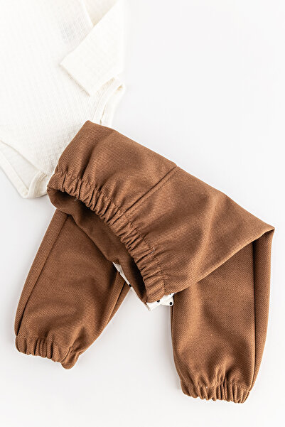 Babymod Baby Collared Self Patterned Baby Girl/Child Trousers Set