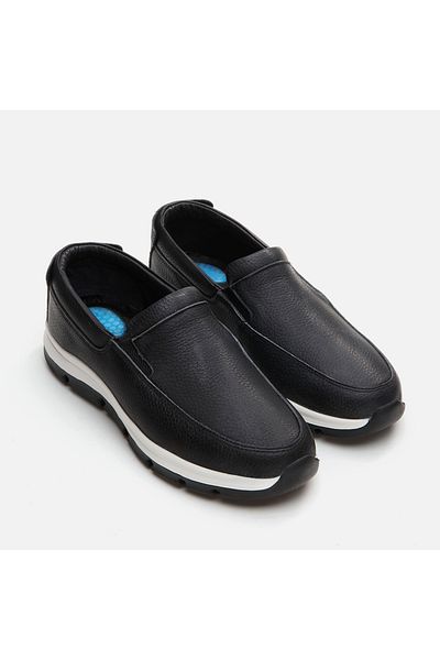 Hotiç Pantofi sport negri din piele naturală pentru bărbați