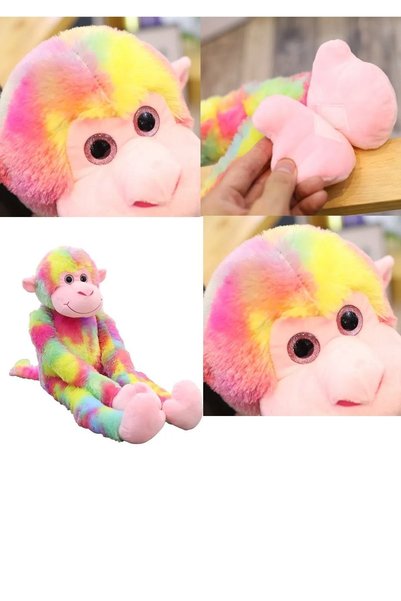 Miajima Plush Toy Colorful Sound Monkey 85 cm Lovely Monkey Soft Long Sleeve