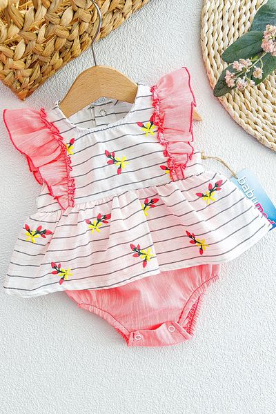 Babymod Floral Embroidered Baby Girl Jumpsuit