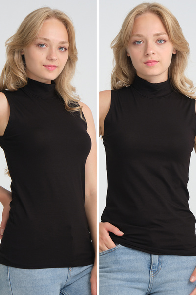 IRK Αμάνικο πλεκτό χτενισμένο βαμβακερό κορμάκι με γιακά - Savior Zero Sleeve