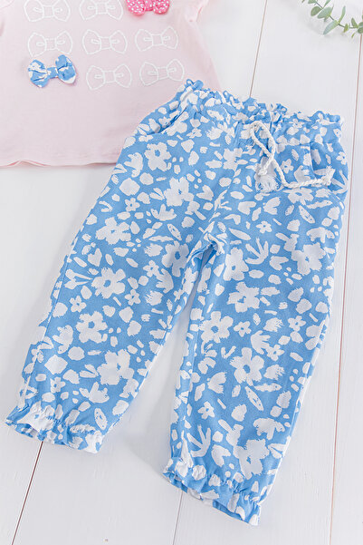 Babymod Floral Patterned Bow 2-Piece Summer Girl's Set