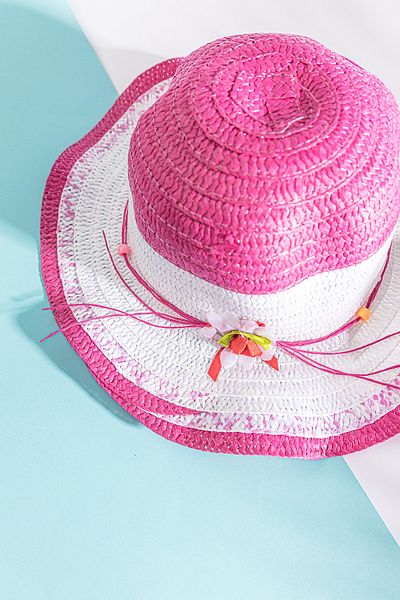 Babymod Bead Decorated Girl's Straw Hat