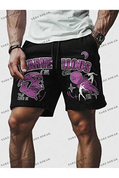 perseusshopping Y2K شورت صيفي هاراجوكا أنيمي ريترو للجنسين - KOD-11547