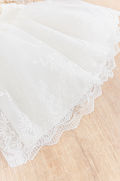 Babymod Flower Patterned Bandana Baby Girl Evening Dress Baby Mevlütlük