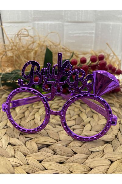 Deniz Party Store Purple Tektaş Plastic Glasses - Bride To Be Party Accessory 1 Piece