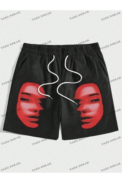 Kalic Studio Y2K Unisex Summer Shorts Bermuda Harajuka Anime Retro Kod-11544