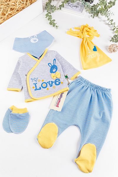 Babymod 5 Piece Baby Hospital Output Baby Set with Rabbit Figure