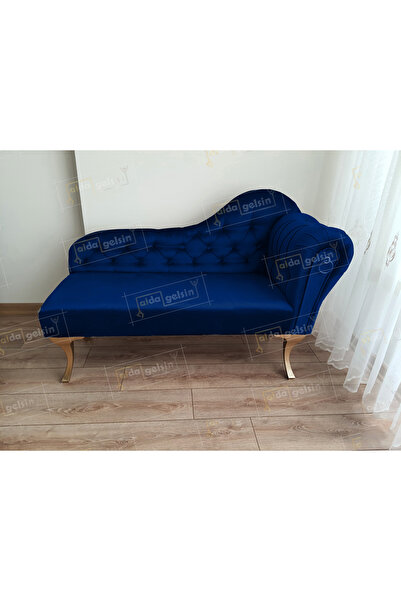 aldagelsin Ters Kol Dekoratif Bihter Koltuk Josefin Puf 120 cm Gold Ayak