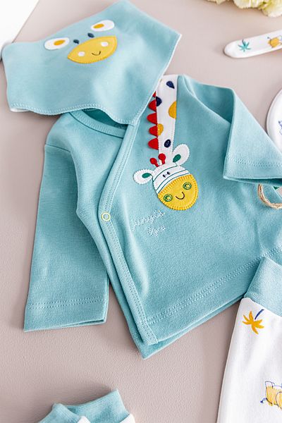 Babymod Giraffe Themed 5 Piece Baby Boy Hospital Outlet Baby Set