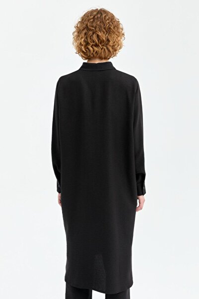 Esswaap Cep Kapağı İnci Detaylı Pantolonlu Eco Takım Siyah