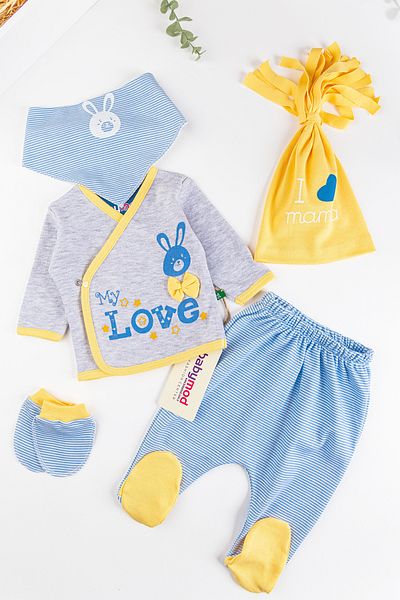 Babymod 5 Piece Baby Hospital Output Baby Set with Rabbit Figure