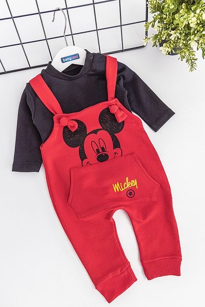 Babymod Mouse Patterned Baby Boy Jumpsuit Salopet Set