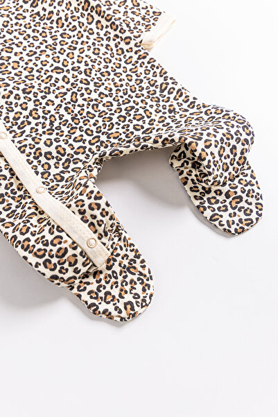 Babymod Leopard Print 2-Piece Long Sleeve Baby Girl Jumpsuit Set