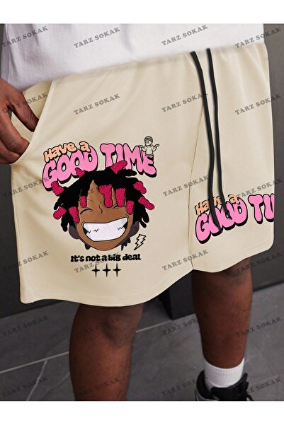 Kalic Studio Καλοκαιρινό σορτς Unisex - Bermuda Harajuka, Y2K, Anime, Retro KOD-11490