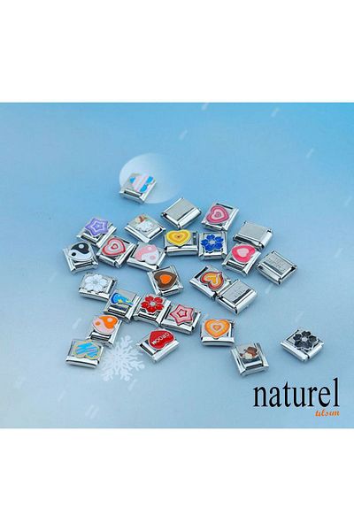 Naturel Tılsım Italian Stainless Steel 9mm Charm