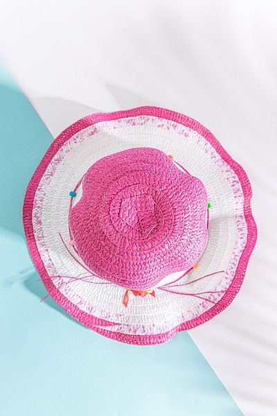 Babymod Bead Decorated Girl's Straw Hat