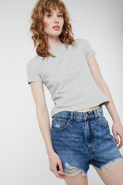 Ardene Basic Crew-Neck Crop Tee