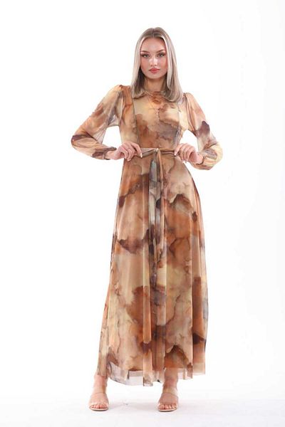 CİXAPLE Φόρεμα Lycra Crew Neck Maxi