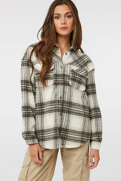 Ardene قميص منقوش صوف المتضخم
