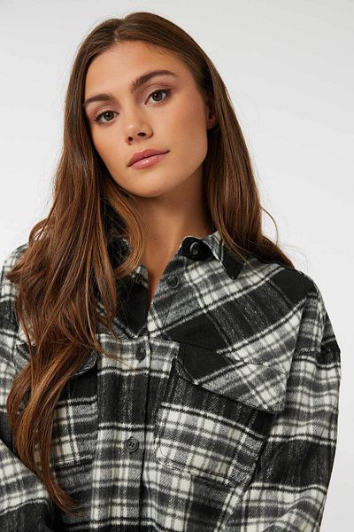 Ardene قميص منقوش صوف المتضخم
