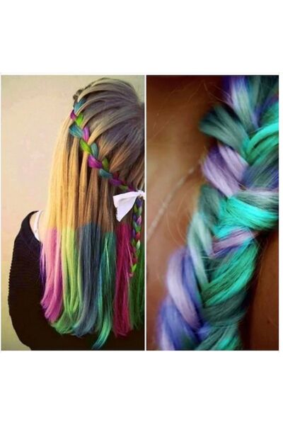 Colored Craft Colored Hair Saç Tebeşiri Renkli Trend 3 Adet