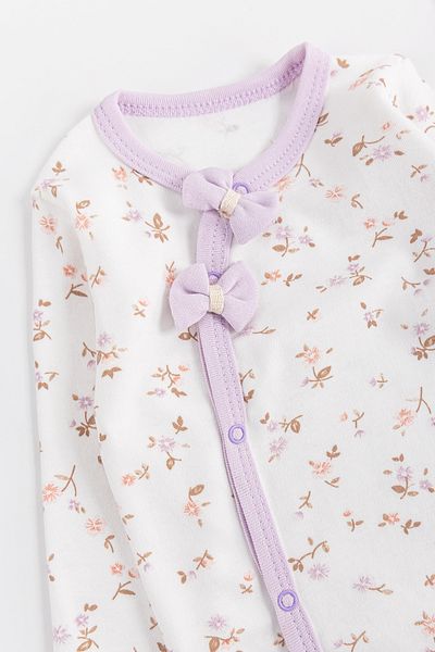 Babymod Floral Patterned 2-Piece Long Sleeve Baby Girl Jumpsuit Set