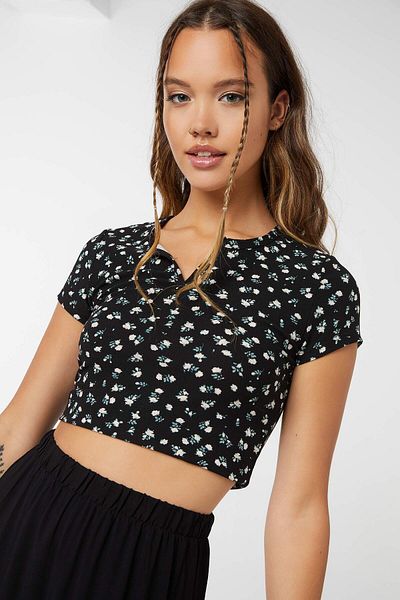 Ardene Printed Notched Tee