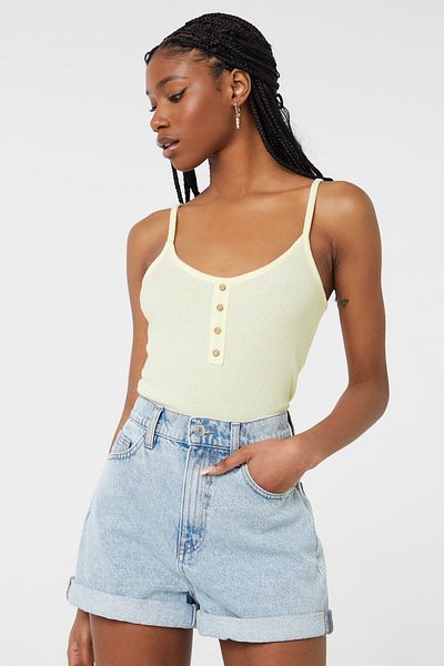 Ardene Button Accent Tank Top