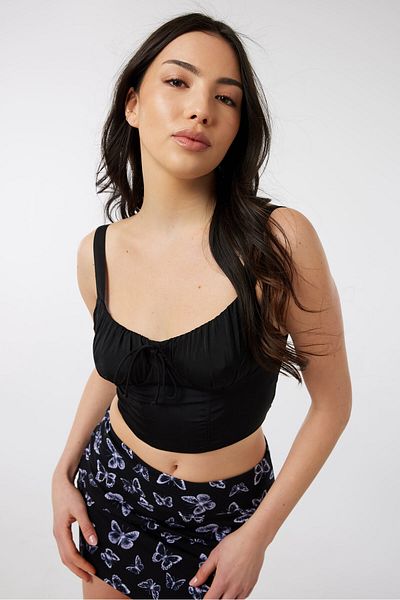 Ardene Ultra-Cropped Satin Bustier Tank