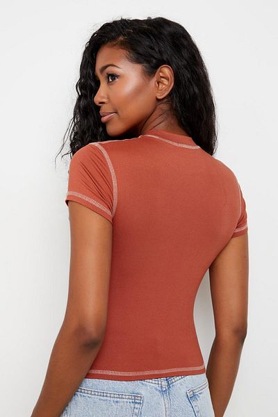 Ardene Cropped Tee with Exposed Seams
