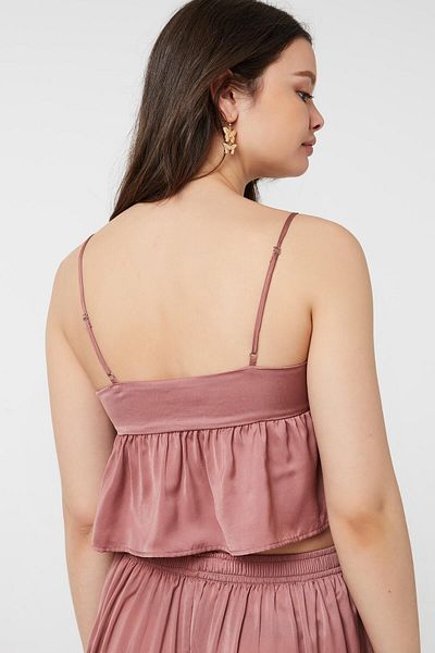 Ardene Satin Peplum Tank