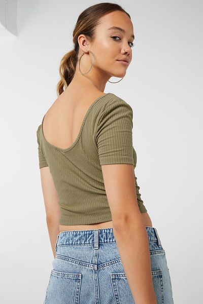Ardene Cropped Scoop Neck Tee