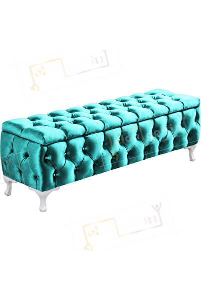 aldagelsin Lüks Sandıklı Chester Puf Bench Ayakucu Koltuk 120 Cm