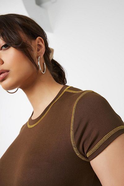 Ardene Cropped Tee with Exposed Seams