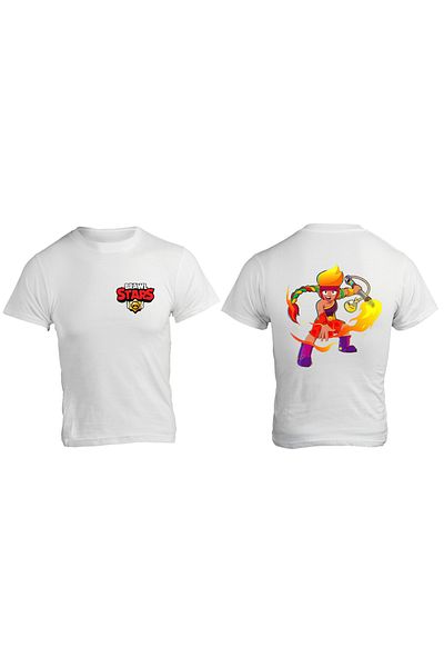 YAPO TİCARET Tricou alb unisex Brawl Stars Amber - imprimat pentru copii și adulți