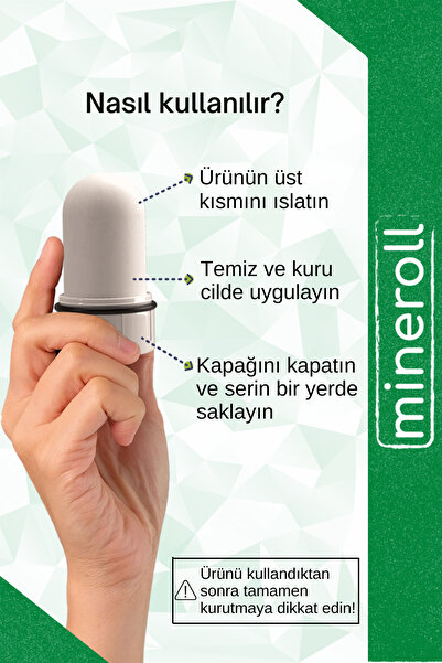 Mineroll Koltuk Altı Beyazlatıcılı Doğal Kristal Deodorant 70g