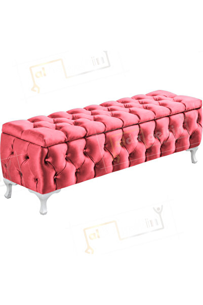 aldagelsin Lüks Sandıklı Chester Puf Bench Ayakucu Koltuk 120 Cm