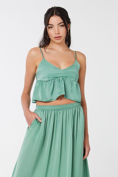 Ardene Satin Peplum Tank