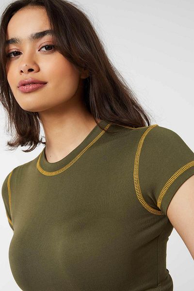 Ardene Cropped Tee with Exposed Seams